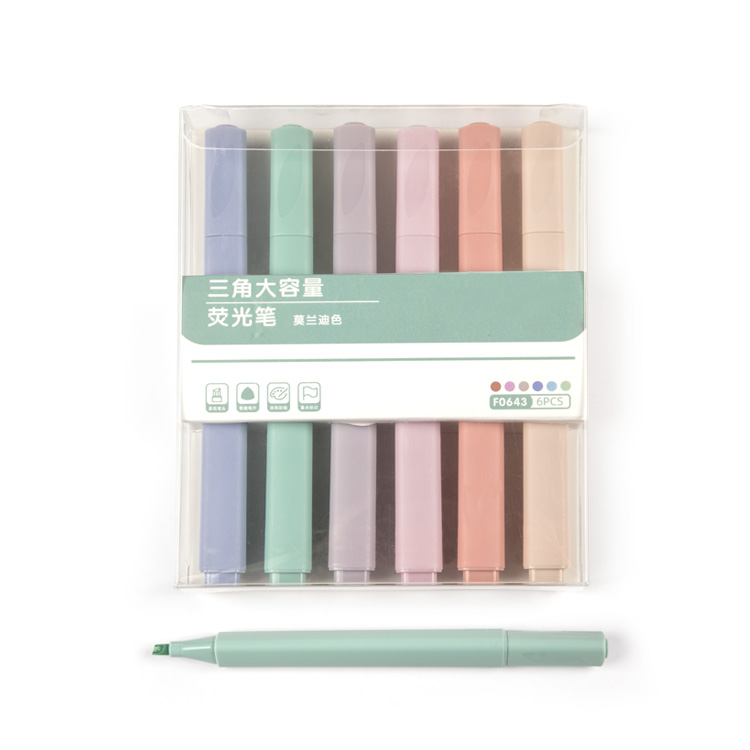Защитный треугольный Хайлайтер для глаз большой емкости пастельного цвета мягкий зубильный наконечник без отверстий быстрая сушка для журнала Библии планировщика