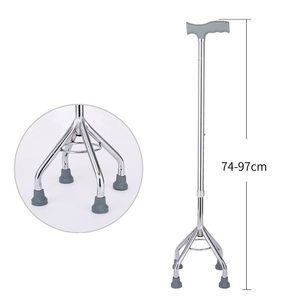 <span class=keywords><strong>Muletas</strong></span> Antideslizantes de Cuatro Patas y Bastón de Apoyo Retráctil Estable para Personas Mayores - Product Image 5