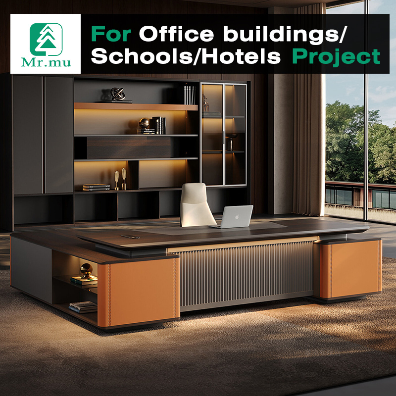 Office Furniture Factory High-end Modern Design L-shaped Manager CEO boss Desk l Shape Executive Desk Luxury Office Desks