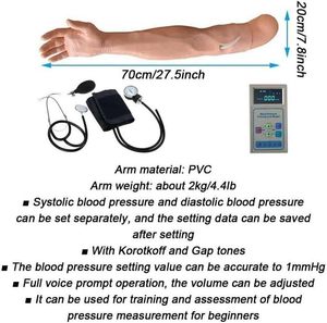 Simulador de Brazo para Entrenamiento de Presión Arterial, Maniquí de Brazo para Prácticas de Presión Arterial para Enseñanza Básica de Enfermería, Médico, CE/ISO - Product Image 2