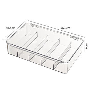 Boîtes et bacs de rangement en plastique transparent empilables - Organisateur de bureau avec couvercle pour lunettes, lunettes de soleil et lentilles de contact - Product Image 6