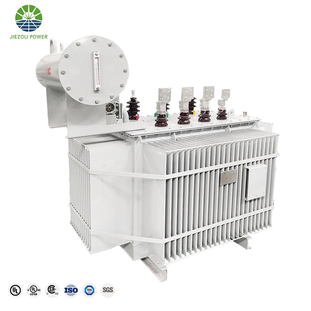 Intensifier le refroidissement ONAN 0.4kV 6.6kV 2500 kva FR3 transformateur de distribution triphasé rempli d'huile