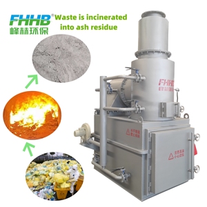 Incinérateur vertical de déchets mini certifié CE, petit four commercial pour l'élimination des déchets quotidiens des ateliers et des déchets de laboratoire - Product Image 1