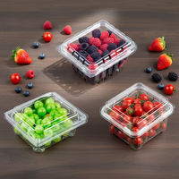 Boîte en plastique PET pour l'emballage des fruits rouges, tomates cerises, raisins, conteneur d'emballage en blister personnalisé en forme de coquille, fabriqué à Qingdao