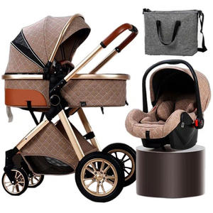 Landau de voyage portable à haute vue réglable pliable cadre en aluminium siège <span class=keywords><strong>auto</strong></span> léger poussette 3 en <span class=keywords><strong>1</strong></span> pour nouveau-né - Product Image 3