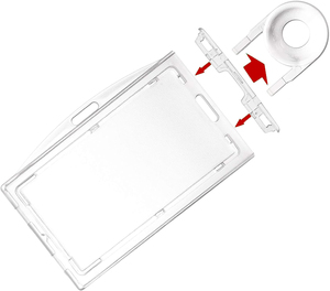 <span class=keywords><strong>Porte</strong></span>-cartes vertical en plastique dur PC entièrement transparent robuste et durable avec extracteur de cartes - Product Image 1