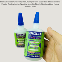 Lem Super Cyanoacrylate Tipis Cairan Perekat untuk Proyek Pertukangan Kayu, Model Hobi, Pekerjaan Inlay, 100g, Didukung OEM