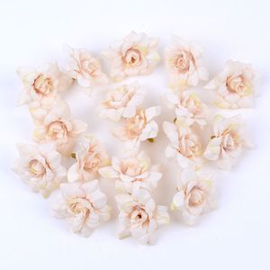 Cabeza de Rosa Artificial de Pétalos Nítidos, Flor Falsa de Tela de Seda, Caja de Regalo DIY, Rosa para Decoración de Paredes, Accesorios para Escenas de Boda - Product Image 1