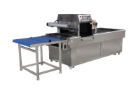Machine de thermoscellage automatique à atmosphère modifiée (MAP) à entraînement pneumatique pour contenants alimentaires en plastique et cartons en aluminium