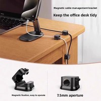 Organisateur de câbles magnétique, support de fixation de câbles magnétique, kit de gestion de câbles modulaire pour bureau et table