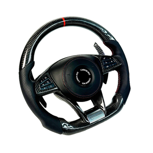 Volant de voiture sport en cuir et fibre de carbone personnalisé de qualité supérieure pour <span class=keywords><strong>Mercedes</strong></span>-Benz AMG GLC W212 W221 W222 W205 W204 <span class=keywords><strong>C220</strong></span> - Product Image 4