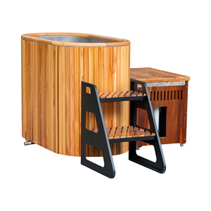 สระแช่น้ำเย็นคุณภาพสูงสำหรับ 1 คน ทำจากไม้ พร้อมเครื่องทำความเย็นสำหรับสปา - Product Image 2