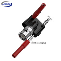 Connecteur Répartiteur Coaxial JZDZ BNC Mâle vers Double Prise Banane Mâle, Adaptateur BNC Banane pour Antennes Radio HF