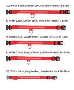 소형 중형 대형견용 충전식 <span class=keywords><strong>LED</strong></span> 라이트 애완 동물 목걸이 애완 동물 용품 이탈 기능 내구성 나일론 개 목걸이 - Product Image 4