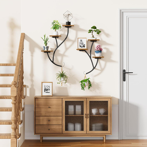 Jardinières murales pour plantes d'intérieur, <span class=keywords><strong>support</strong></span> mural à 3 niveaux pour plantes suspendues, étagères pour plantes de fenêtre intérieures pour le salon - Product Image 5