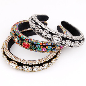 Diadema Hua Liyu con Cristales de Imitación, Banda Negra para Mujer, Accesorio para el Cabello Artístico Retro - Product Image 2