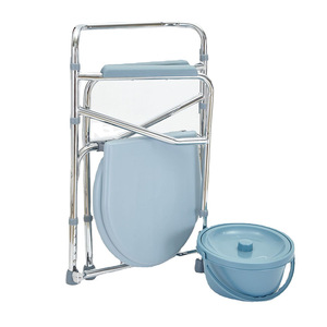 Stainless Steel <b>Commode</b> <b>Chair</b> With Bucket Portable Toilet For Elderly Disabled Home Use - Product Image 1