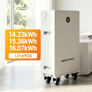 Batterie solaire 51,2 V 15 kWh 16 kWh IP65 sur pied pour système de stockage d'énergie domestique - Product Image 1
