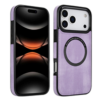 Étui de téléphone magnétique en cuir PU de luxe pour iPhone 11 12 13 14 15 16 17 18 Pro Max 17 Air, compatible avec la recharge sans fil