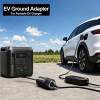 Adaptateur de charge EV sans mise à la terre pour garage domestique, solution de mise à la terre pour chargeur EV portable 16A 3.6kW