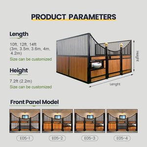 Çin üreticileri menteşeli kapı at durak dayanıklı bambu ahşap at istikrarlı ön Panel kutusu otomatik mandal ile - Product Image 2