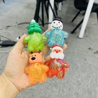 Jouets à presser scintillants anti-stress Père Noël, Bonhomme de neige, Sapin de Noël, Renne – Cadeaux de bienvenue en gros depuis l'entrepôt américain