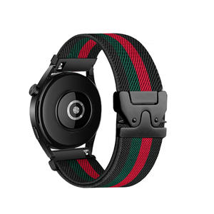 <span class=keywords><strong>Correa</strong></span> de reloj de nailon con hebilla de paracaídas Universal de 18mm 20mm 22mm para <span class=keywords><strong>Amazfit</strong></span> <span class=keywords><strong>Bip</strong></span> Huawei Watch GT5 banda elástica trenzada - Product Image 6
