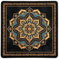 Tapis de Mahjong Zen Tranquille, Insonorisé, Double Face, Pliable, Carré, pour un Jeu Paisible, Portable, pour le Poker et le Divertissement