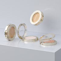 Emballage de fard à paupières simple de haute qualité Palette et boîte rondes vertes avec logo personnalisé pour produits cosmétiques à faible quantité minimale de commande Blush