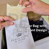 Papier sulfurisé blanc personnalisé Sacs fondants en cire de verre Emballage de bougies cadeaux Pochettes d'emballage de barre de savon Sac alimentaire semi-transparent