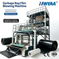 Extrusora de Película Soplada de PE de Alta Precisión HWYAA, Máquina de Soplado de Película para Fabricación de Bolsas de Basura de Plástico LDPE, LLDPE y HDPE, Ahorro de Energía
