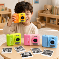 Mini caméra portable pour enfants, caméra selfie jouet de dessin animé, appareil photo numérique pour tout-petits, cadeau d'anniversaire idéal pour les garçons et les filles.