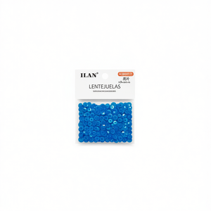Paillettes Ilan 6mm Blu Rotonde in Plastica per Artigianato e Decorazione - Product Image 1