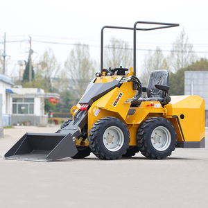 Heavy Duty Free Shipping Chinese Factory Hot <b>Stand</b> on Wheel Small Mini Skid Steer with Attachments Skids Teer Track for Sale - Product Image 3