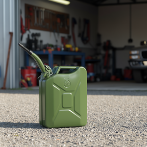 Green 20L Portable Jerry Can Steel Fuel <b>Tank</b> With Flexible Spout For Gasoline Cars Trucks Equipment - Product Image 2