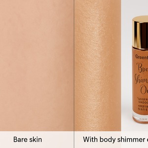 Huile scintillante pour le corps de marque privée géranium patchouli parfumée à la vitamine E pour une peau hydratante et éclatante 120ml - Product Image 2