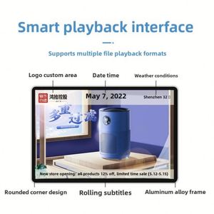 Reproductor de Publicidad de Pared con Pantalla Táctil LCD Retroiluminada LED Full HD de 50 Pulgadas con Sistema Operativo Android para Ascensor, Centro Comercial, Tienda de Té con Leche, Oficina - Product Image 3