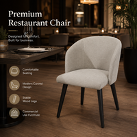 Chaises et tables de restaurant, chaise d'hôtellerie avec dossier enveloppant pour suite d'hôtel de luxe, salles de banquet et usage en club de plage