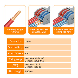 Conectores <span class=keywords><strong>de</strong></span> Cable Rápidos DIY GO SPL, Conector Universal Compacto <span class=keywords><strong>de</strong></span> Palanca para Conductor, Conector <span class=keywords><strong>de</strong></span> Empalme <span class=keywords><strong>de</strong></span> Cable Eléctrico, Bloque <span class=keywords><strong>de</strong></span> Terminales <span class=keywords><strong>de</strong></span> Empuje - Product Image 5