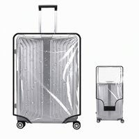 Housses de valise transparentes en PVC élastique, protection anti-poussière, bordure noire, anti-rayures pour les voyages