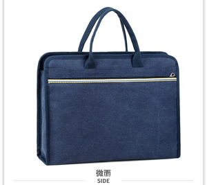 Sac pour ordinateur portable en polyester imperméable, mallette d'affaires, antichoc, décontracté, grand, souple, unisexe, pour hommes, de haute qualité, avec fermeture éclair - Product Image 3