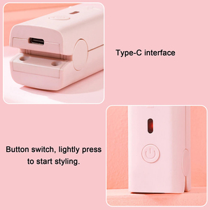 Peigne chauffant sans fil 2-<span class=keywords><strong>en</strong></span>-<span class=keywords><strong>1</strong></span> portable mini USB rechargeable pour cheveux – Lisseur rapide et outil de coiffage - Product Image 3