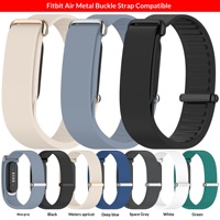 Bracelet de montre Kingmega pour Fitbit Air, bracelet de montre en gel de silicone de remplacement avec fermeture à pression