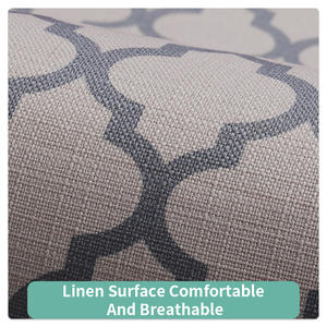 Tapete de Cocina con Diseño de Trébol de Cuatro Hojas, Rectangular, con Patrón Geométrico, Material de Lino, Antideslizante, Resistente al Aceite y al Agua - Product Image 4