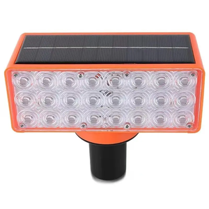 <span class=keywords><strong>Site</strong></span> Feux d'avertissement rouges et bleus Feux de circulation à LED de route Feux clignotants solaires - Product Image 5