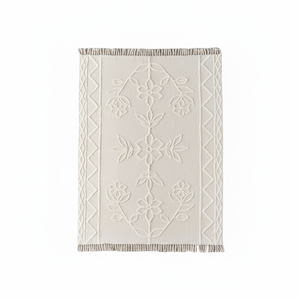 Wholesale Luxury Throw Blanket Hand Tufted White Throws 100% Cotton Decorative Blanket with Tassels for Couch <b>Bed</b> Sofa 150x200c - Product Image 1