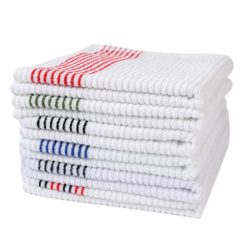 Custom Logo Professional Manufacturer Caddy Golf Towel 100% cotton 22" x 46" Simple Design Striped Golf Caddy Towel