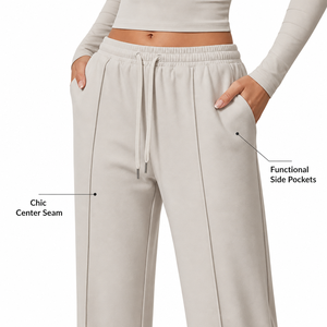 Women 2pcs Yoga Set <b>Long</b> Sleeve Top Tank Jogger Sweatpants Sweatshirt Sports Bra Gym Workout Fitness Clothing - Product Image 5
