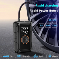 Pompe à air sans fil ABS pour voiture et vélo, gonflage rapide électrique portable avec affichage numérique pour véhicules tout-terrain