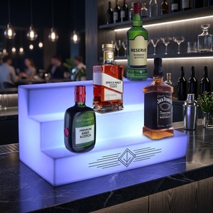 24-inch 3-traps LED verlichte plastic moderne barmeubel wijnkelder hotel drankenfles display schap eetkamer buiten IP65 - Product Image 1